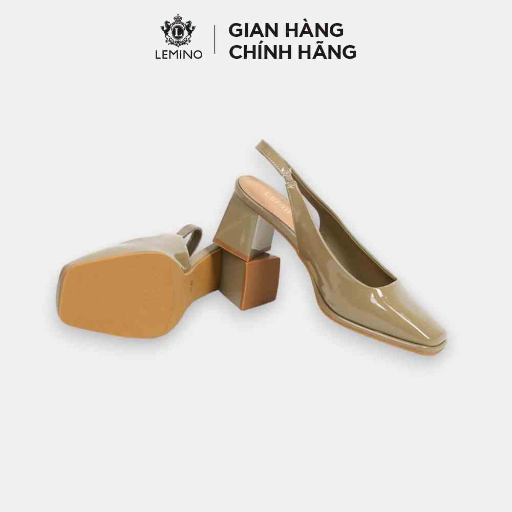 [Mã BMLTB200 giảm đến 100K đơn 499K] Giày Nữ Lemino Slingback Da Bóng Mũi Vuông LE62220