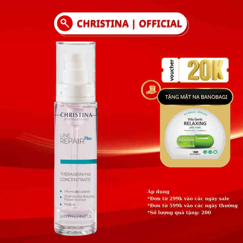 Serum cấp nước Line Repair Theraskin + HA Floslek Concentrate CHRISTINA cải thiện nếp nhăn, trẻ hóa làn da 50ml