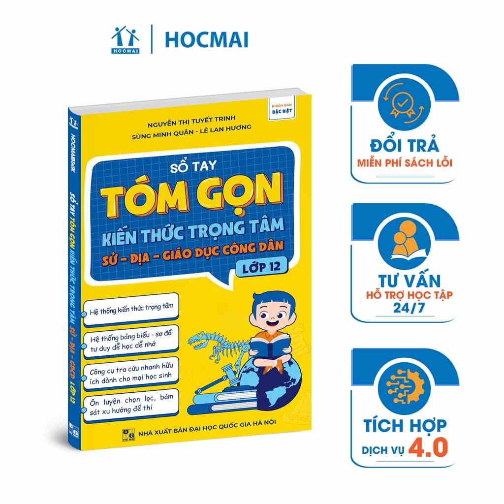 Sách - Sổ tay Tóm gọn kiến thức trọng tâm Sử - Địa - Giáo dục công dân lớp 12 - Tiết kiệm thời gian ôn thi THPT Quốc Gia