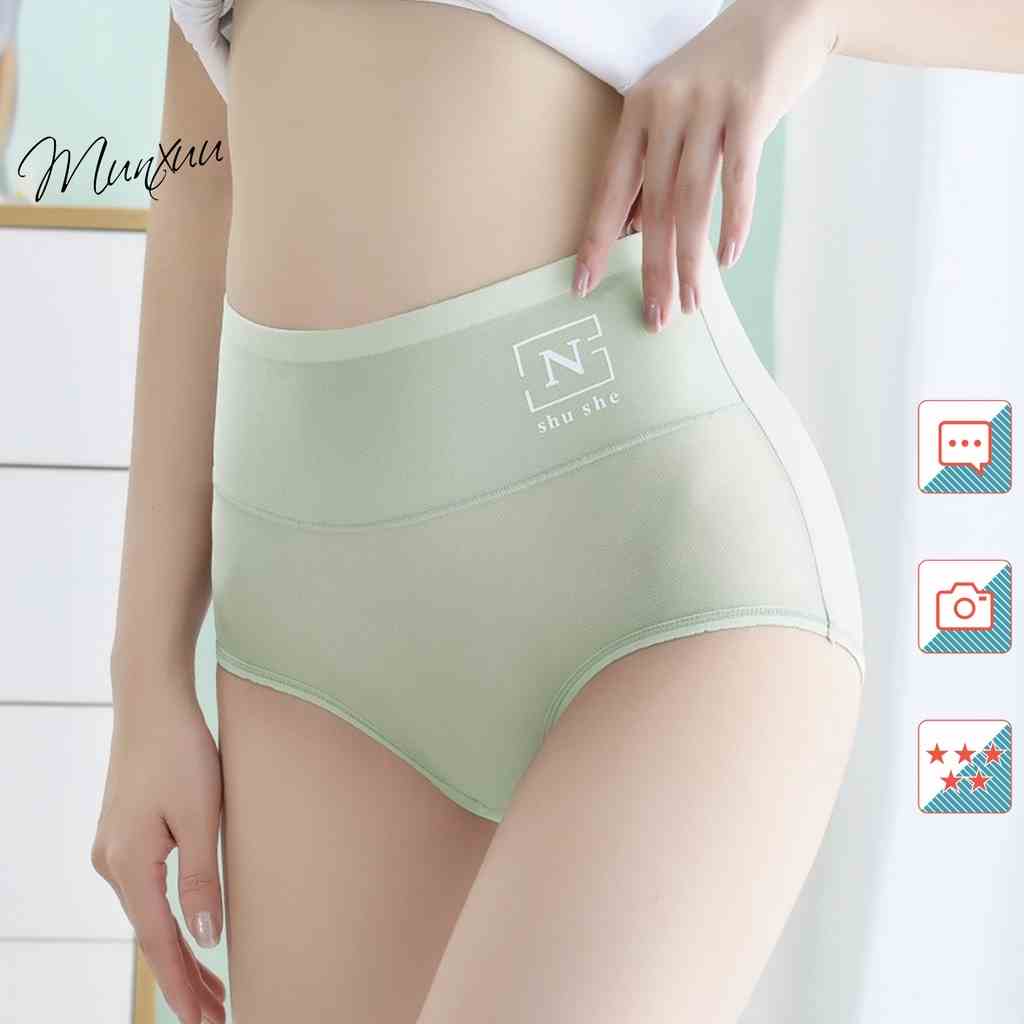 Quần lót nữ Cotton cao cấp cạp cao siêu mỏng mát co dãn thông hơi - Munxuu QC111