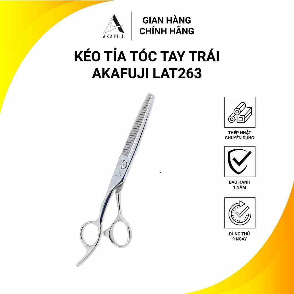 Kéo Tỉa Tóc Tay Trái AKAFUJI LAT 263 SIZE 6.0 inches Thép Nhật Cao Cấp [HÀNG CHÍNH HÃNG] Bảo Hành 12 Tháng