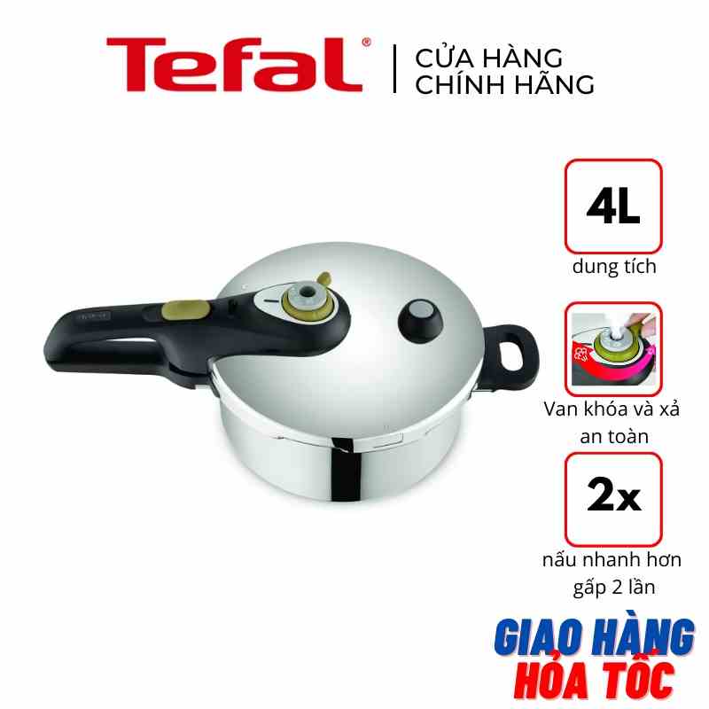 Nồi áp suất cơ đế từ inox Tefal Secure 5 Neo 4L P2534237 - Hàng chính hãng