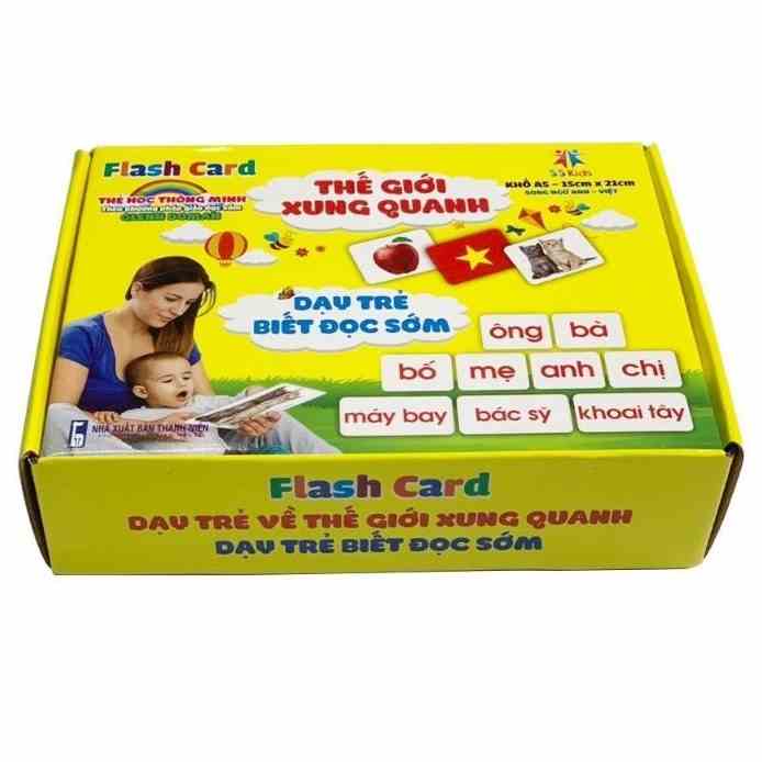 | XẢ KHO SỐC | Bộ thẻ Flashcard kt TO A5  -17 X 21 cm - Song ngữ Việt Anh (phương pháp Glenn Doman) (Việt Hà)