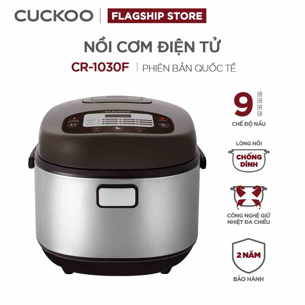 [Mã ELHACE01 giảm 12% đơn 300K] Nồi cơm điện tử Cuckoo 1.8L CR-1030F đa năng nấu, công nghệ nghiệt 3D - Bảo hành 2 năm