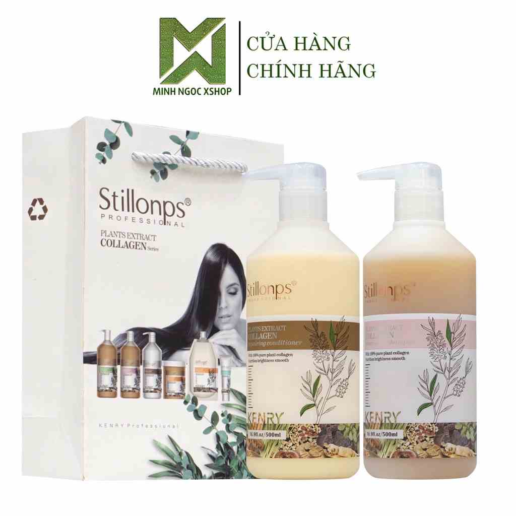 Cặp dầu gội xả dưỡng sinh cô đặc Stillonps 500ml, giúp phục hồi, thư giãn, chống cảm cúm, đau đầu