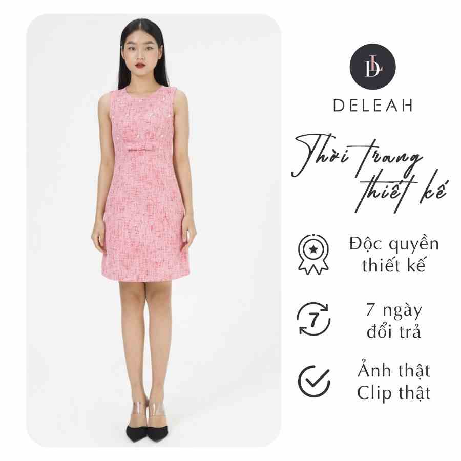 De Leah - Đầm Ôm Tweed Đính Đá - Thời trang thiết kế