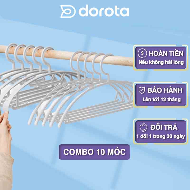 Móc treo quần áo cao cấp DOROTA mắc áo phơi ướt không chống trượt rơi đồ AT