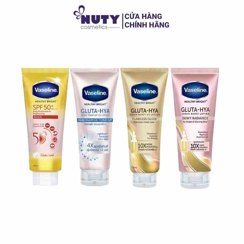 Sữa Dưỡng Thể Vaseline Healthy Bright 50X Sun + Pollution Protection Concentrated Brightening Serum (320ml)