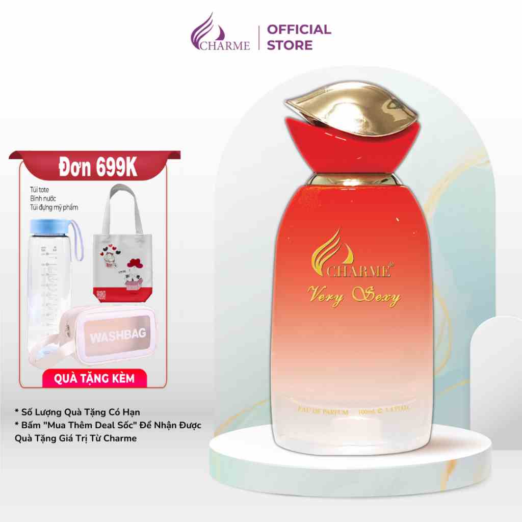 Nước hoa nữ cao cấp, Charme Very Sexy, mùi hương tươi mát, sảng khoái kèm theo chút ấm áp, 100ml