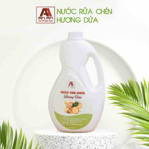 Nước rửa chén hữu cơ An An bồ hòn không chất tẩy rửa an toàn cho da tay thân thiện với môi trường 2,2l.