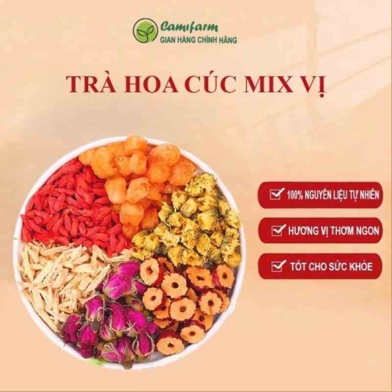 [Mã BMLTB35 giảm đến 35K đơn 99K] Trà Hoa Cúc Mix Vị Camifarm dưỡng nhan, thanh lọc cơ thể hộp 30 gói