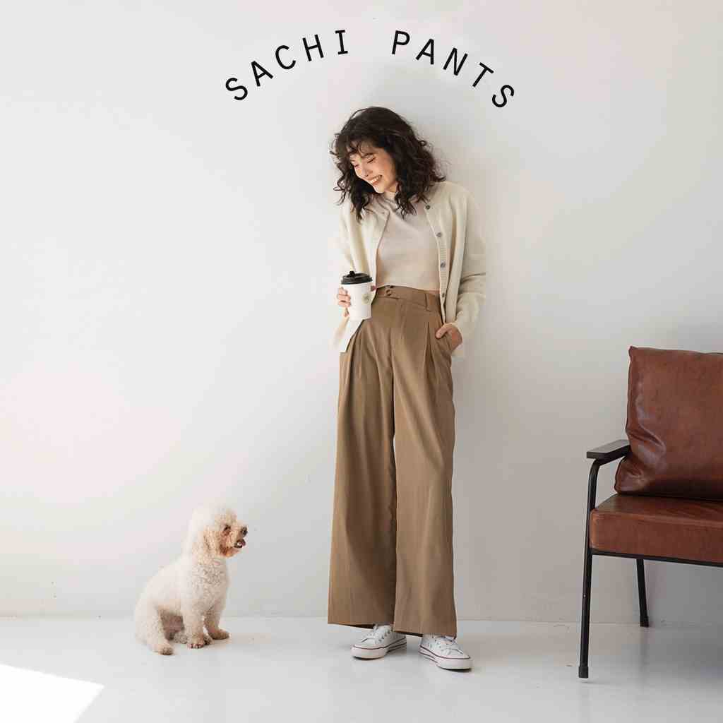 BLEUBIRD Quần suông vải kaki mềm Sachi Pants