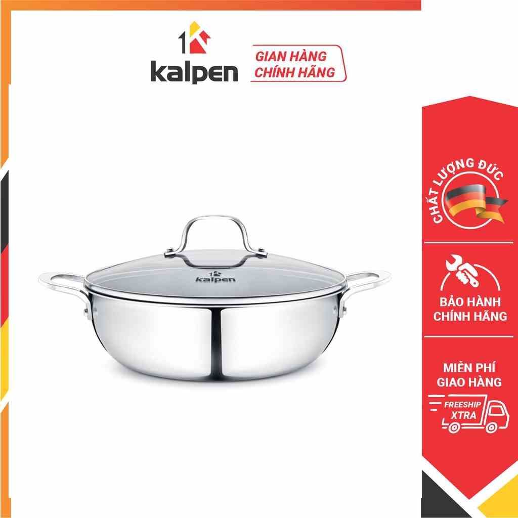 Chảo Lẩu Inox 304 Đúc Liền Nguyên Khối Kalpen KP-8528 Size 28cm Hàng Chính Hãng