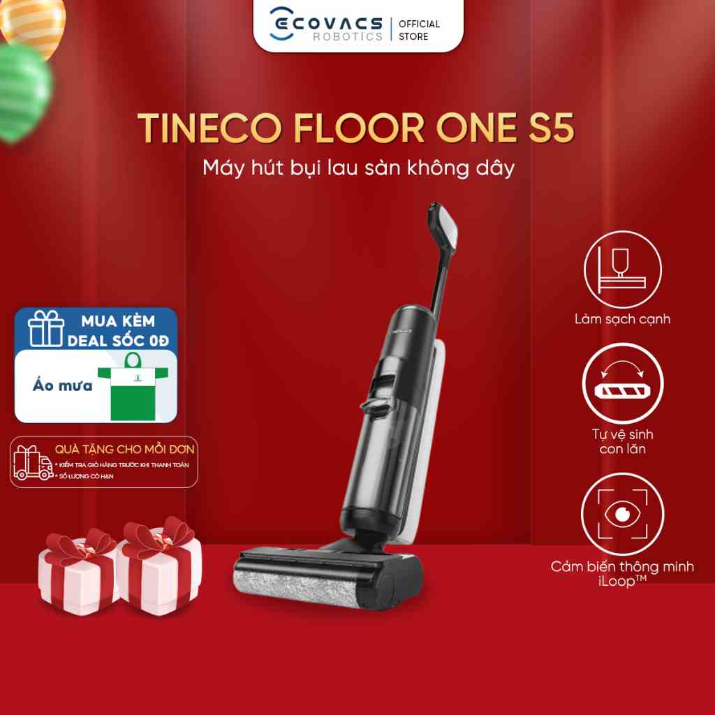 [Mã ELHACE02 giảm 12% đơn 2TR] Máy Hút Bụi Lau Sàn Tineco FLOOR ONE S5_BẢN QUỐC TẾ – BẢO HÀNG 12 THÁNG-Hàng chính hãng