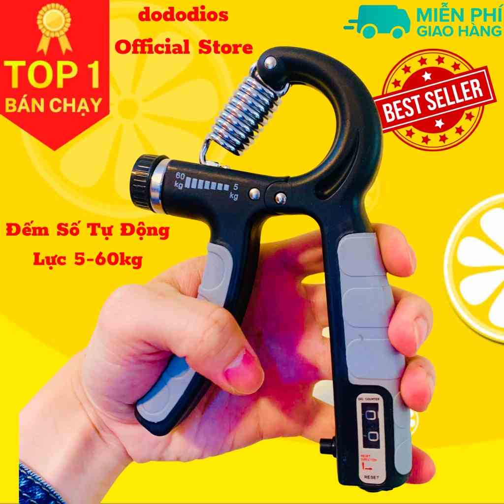 Kìm Bóp Tay, Kìm Tập Cơ Tay, Dụng Cụ Tập Gym Tại Nhà Điều Chỉnh Lực Có Đếm 10-60kg - Chính hãng dododios