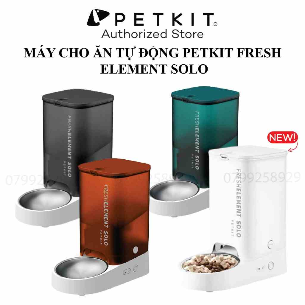 [Mã BMLTB200 giảm đến 100K đơn 499K] Máy Ăn, Máy Nhả Hạt Cho Mèo Petkit Element Fresh Solo Dung Tích 3 Lít