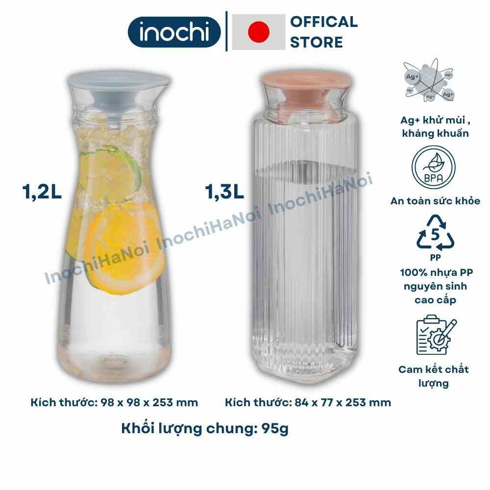 Bình nước nhựa inochi Yama 1.3L và 1,2L tritan an toàn cao cấp giữ nhiệt nhẹ đựng nước gia đình văn phòng