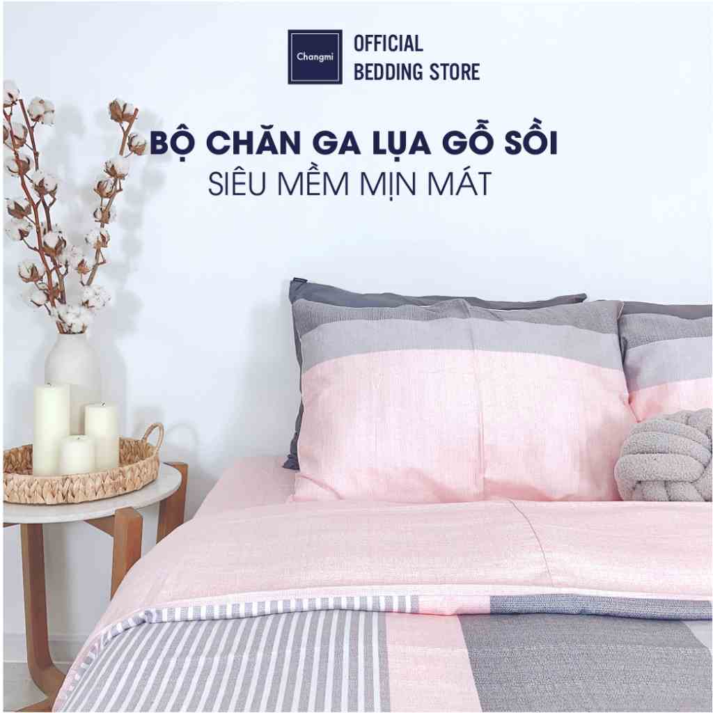 [CM2084] Bộ chăn ga lụa Modal Changmi Bedding nhập khẩu Hàn Quốc siêu mềm mượt mát, Chăn ga hè được yêu thích - 5 món