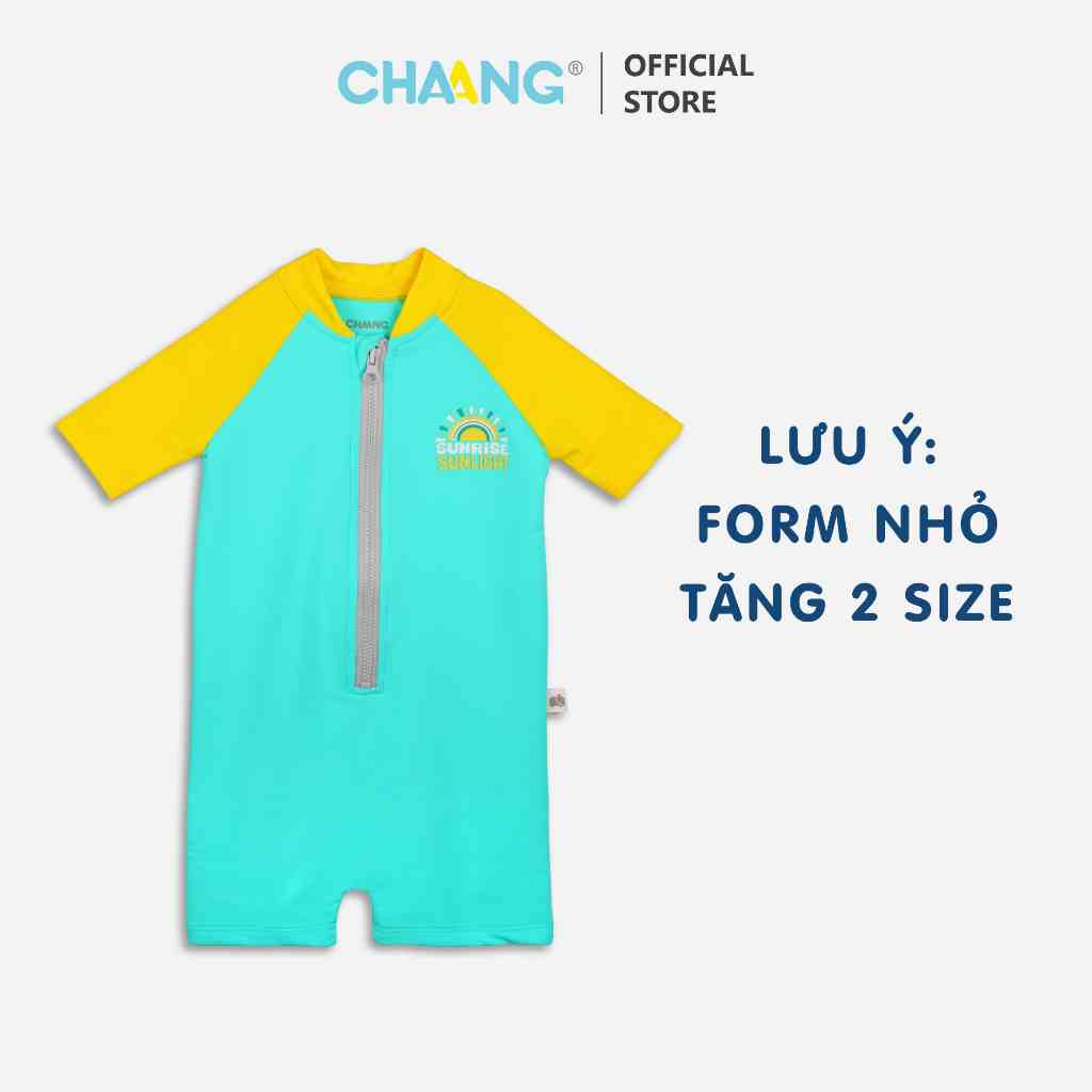 [CHAANG-FORM NHỎ MẸ TĂNG 2 SIZE] Bộ bơi liền khóa giữa ngắn Pool xanh