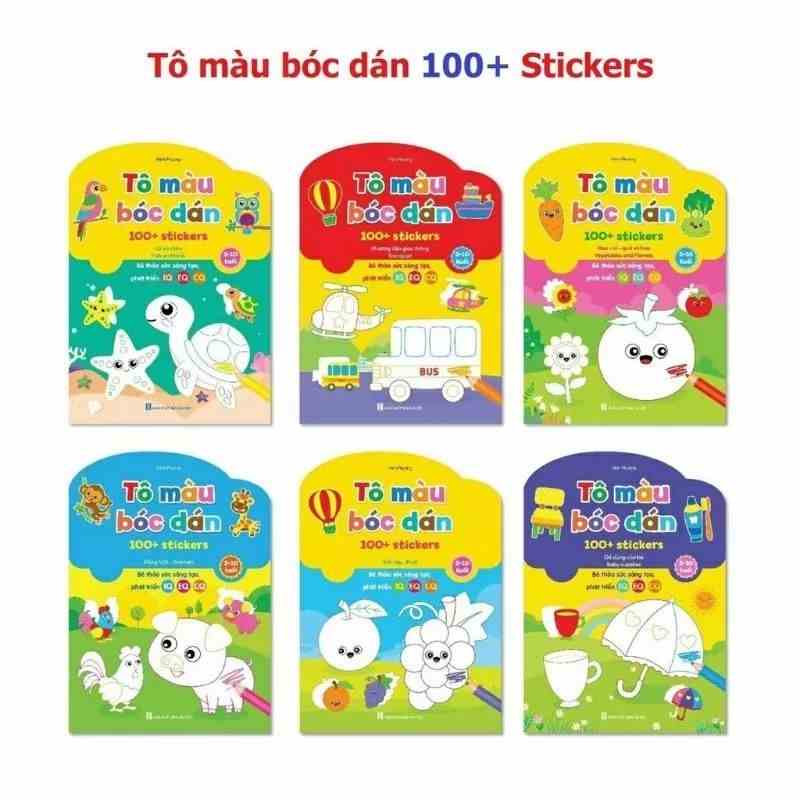 [Mã BMLTB35 giảm đến 35K đơn 99K] Sách - Bộ Tô Màu Bóc Dán 100+ Stickers