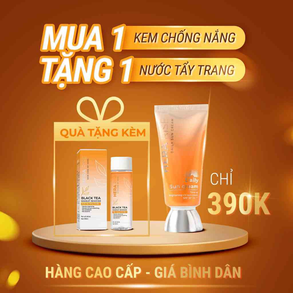 Kem chống nắng Herarise Daily Sun Cream nâng tone phổ rộng UV 50+