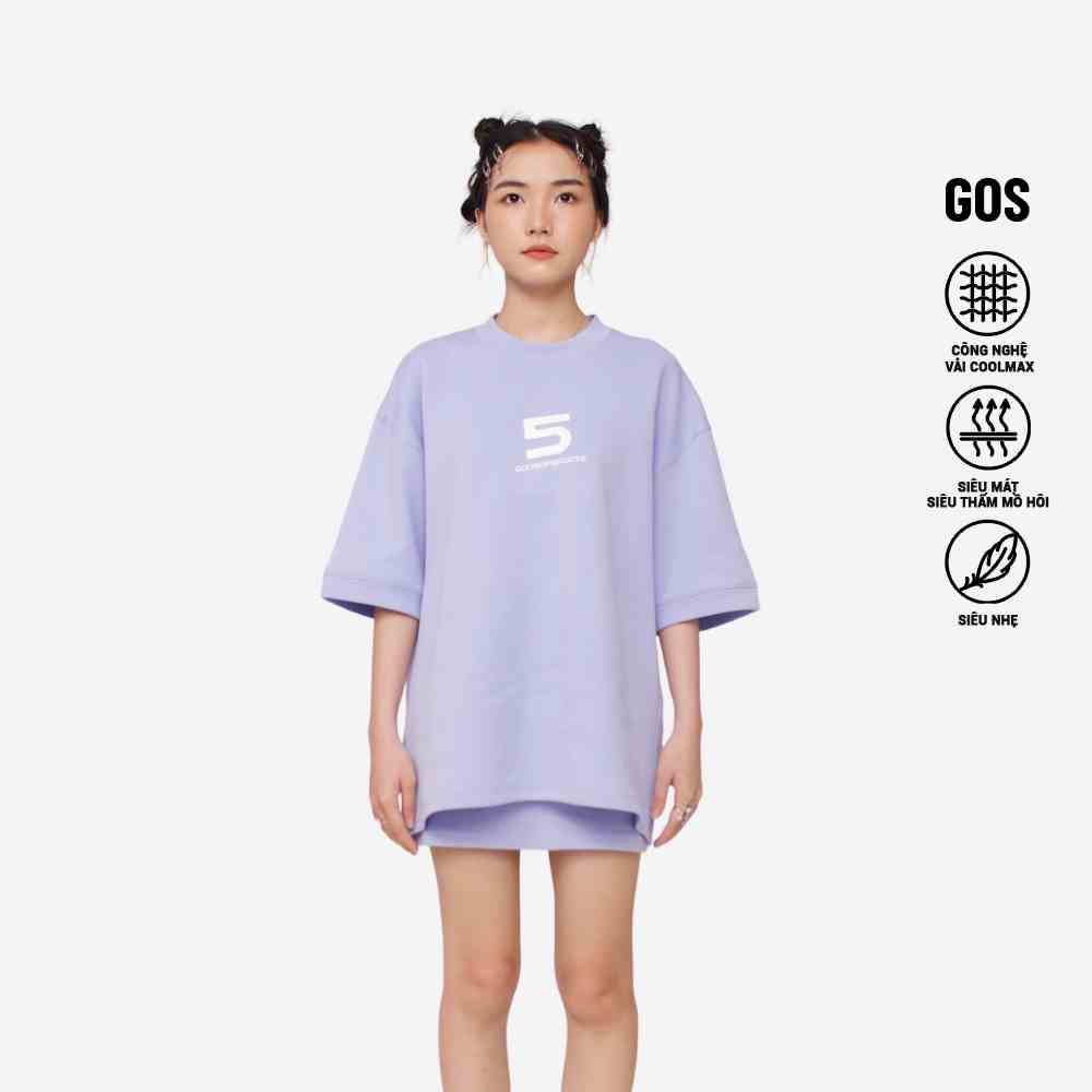 [Mã BMLTB35 giảm đến 35K đơn 99K] Áo thun oversize GOS Five Xanh (phom rộng)