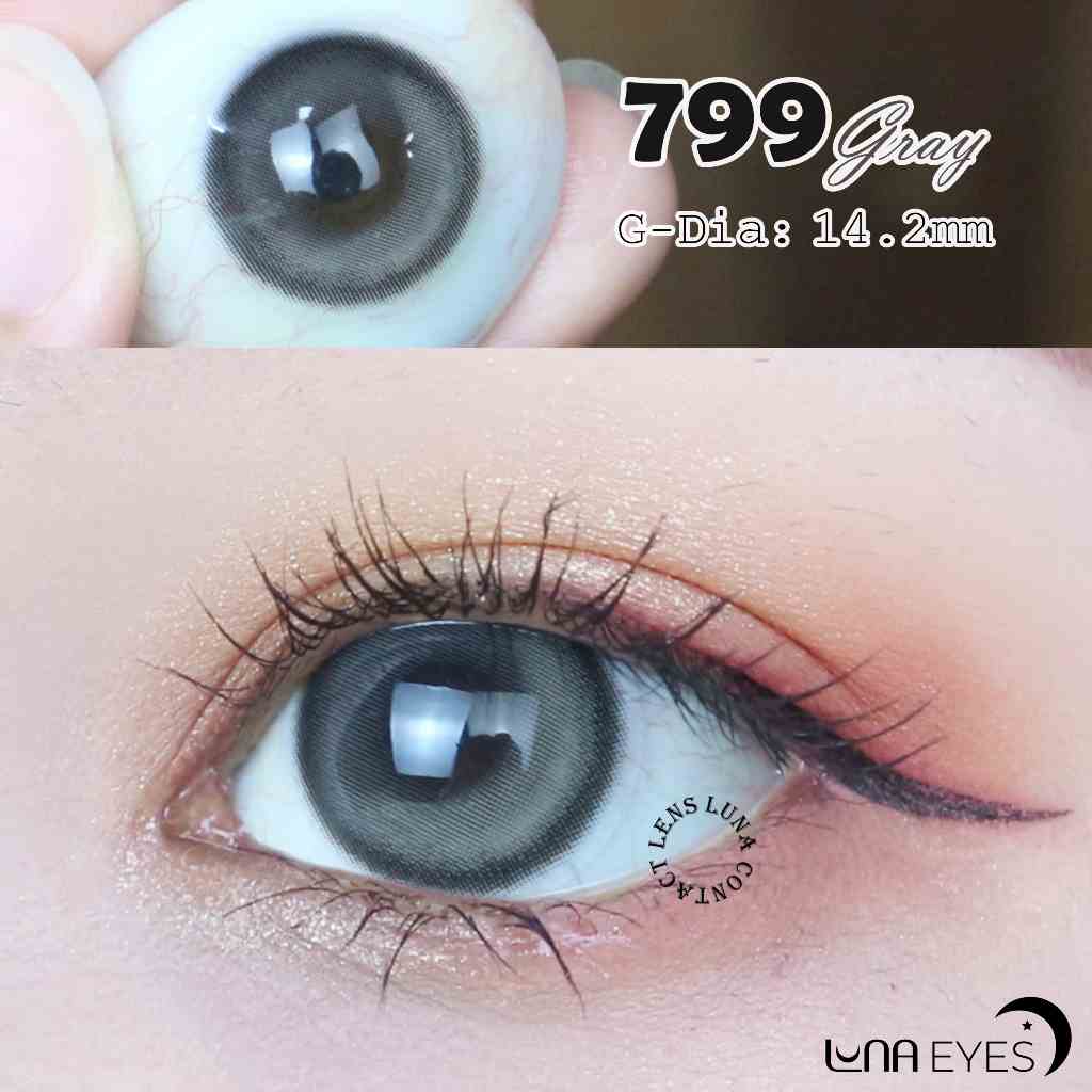 Kính áp tròng LUNA EYES 799 GRAY - Lens size vừa