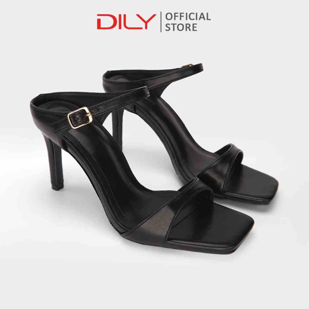 Guốc nữ DILY mũi vuông thanh lịch, dép guốc nữ quai ngang mảnh gót nhọn cao 7cm_AA0420