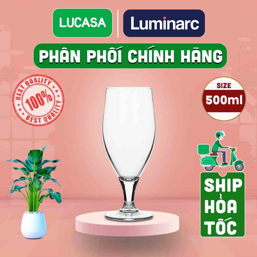 [Mã BMLTA35 giảm đến 35K đơn 99K] Ly Bia Có Chân Thủy Tinh Luminarc Cervoise 500ml - L9196 | Phân Phối Chính Hãng