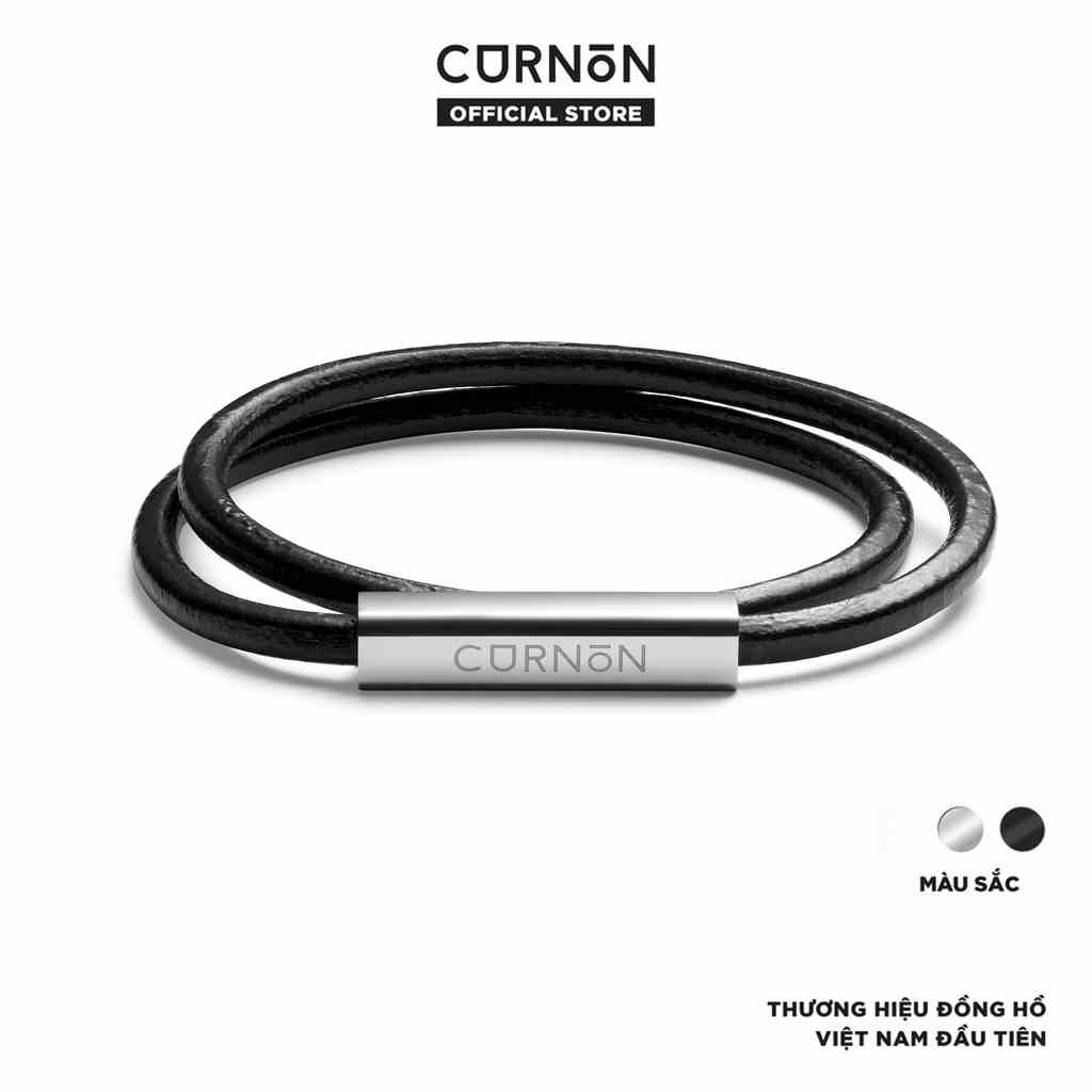 Vòng Tay Nam Curnon Ashton Bracelet - Phụ Kiện Đeo Tay Thời Trang, Chất Liệu Da, Thiết Kế 2 Lớp Cá Tính