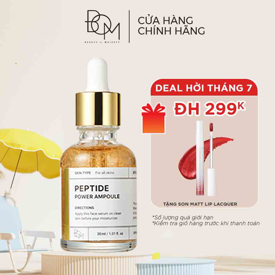 [Mã BMLTB35 giảm đến 35K đơn 99K] Tinh chất làm sáng và săn chắc da BOM Peptide Power Ampoule 30 ml