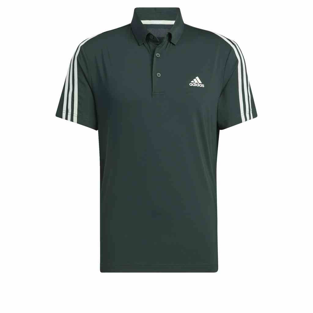 adidas Đánh gôn Áo Polo 3 Sọc AEROREADY Nam màu xanh lá HG8271