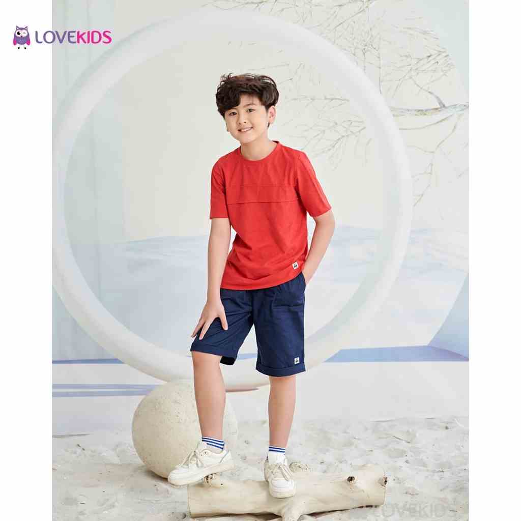 [Mã BMLTA35 giảm đến 35K đơn 99K] Áo thun bé trai cộc tay phối ngực - Lovekids