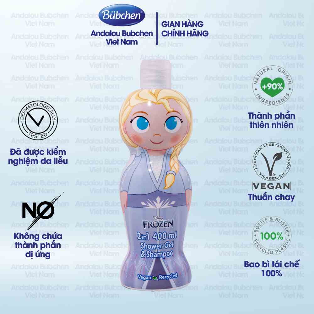 [Mã BMLTB35 giảm đến 35K đơn 99K] Sữa Tắm Gội Air Val Frozen Elsa Dành Cho Bé Gái 400ml