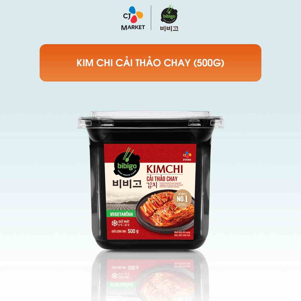 [Mã BMLTA35 giảm đến 35K đơn 99K] [HCM] Kim chi Hàn Quốc Bibigo cải thảo Chay/ Mặn/ Ít cay - Hộp 500g