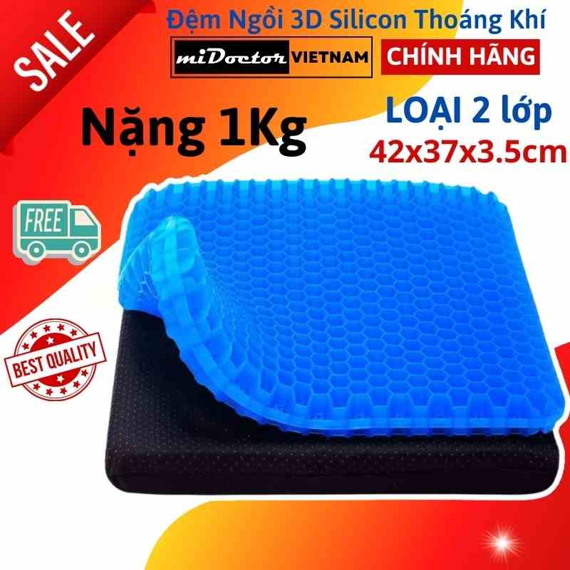 Đệm ngồi Gel 3D tổ ong thoáng khí, Chất liệu Silicon mát lạnh siêu êm - Hàng cao cấp chính hãng miDoctor