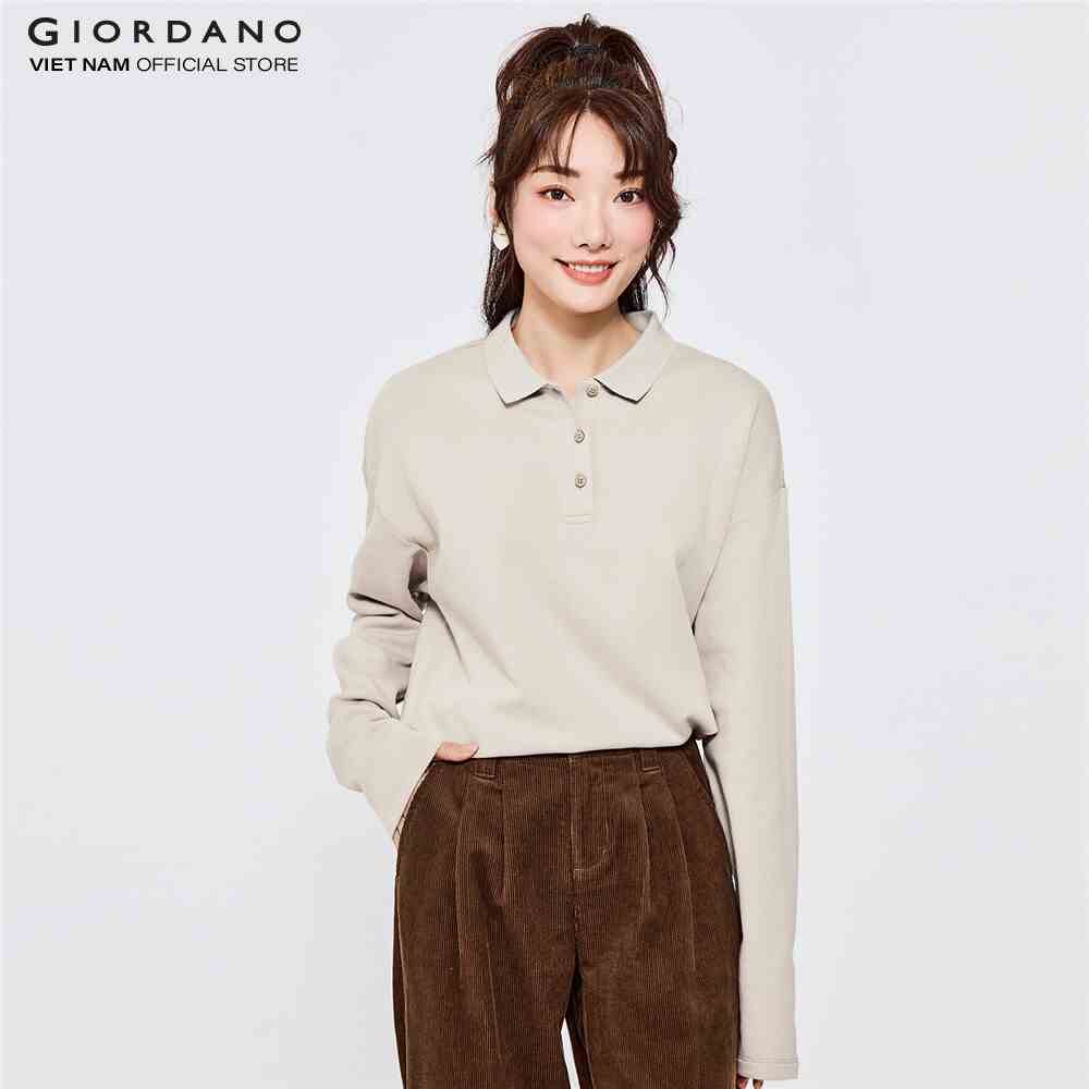 Áo Thun Có Cổ Dài Tay Nữ Polo Giordano 05312601