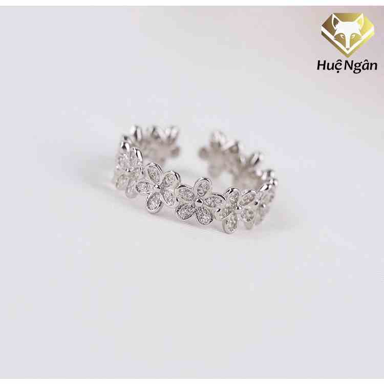 [Mã BMLTB35 giảm đến 35K đơn 99K] Nhẫn bạc 925 Huệ Ngân - Bông hoa free size RR1807