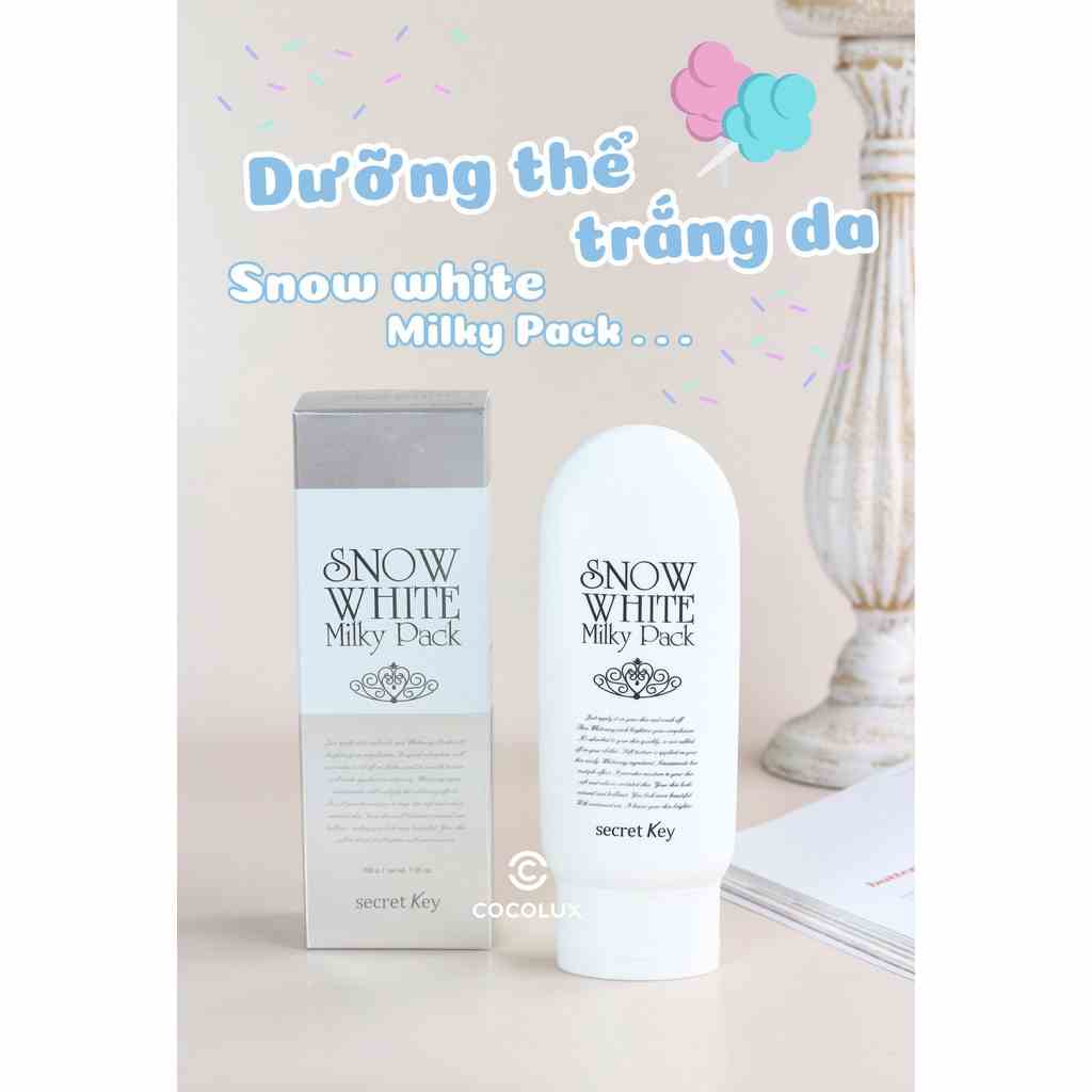 Kem ủ trắng toàn thân Secret Key Snow White Milky Pack 200g COCOLUX