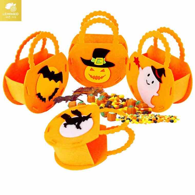 Túi Tote Đựng Kẹo Cỡ Lớn Bằng Vải Không Dệt Họa Tiết Halloween