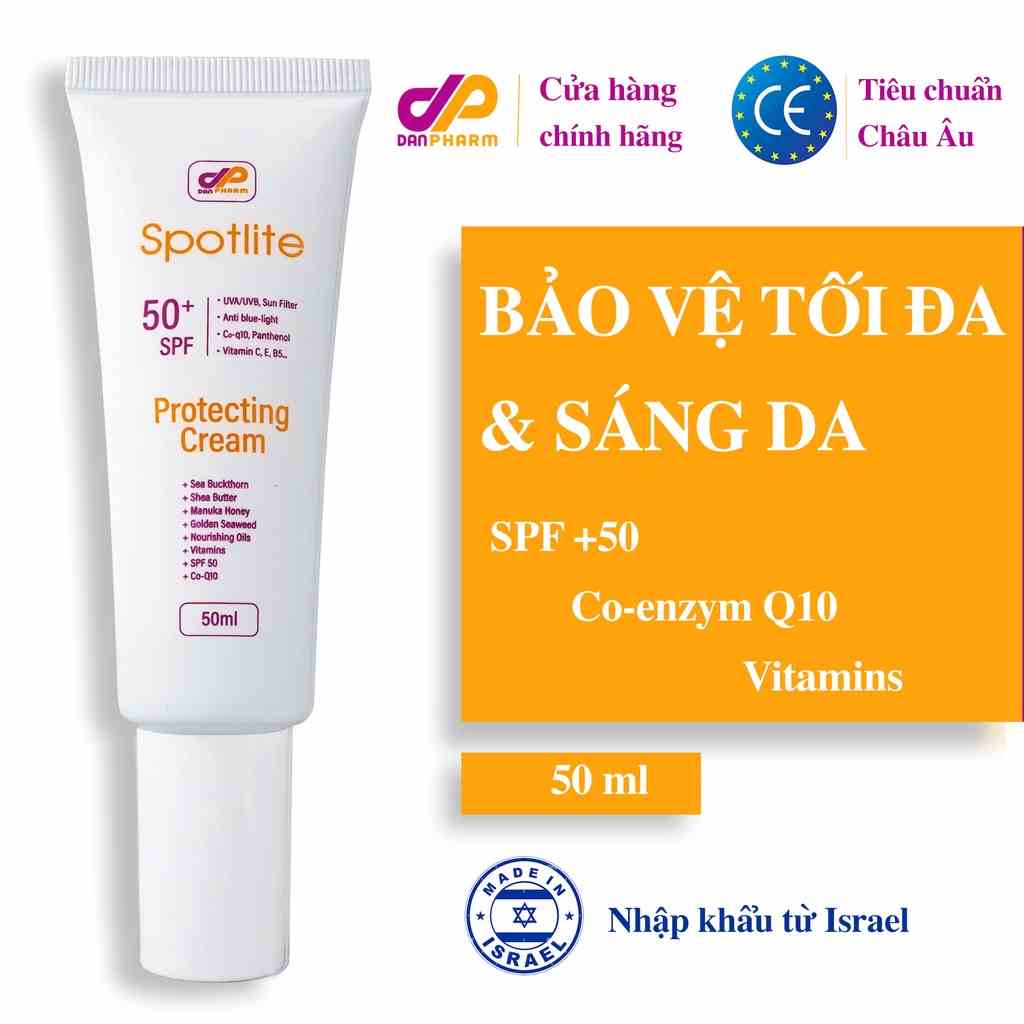 Kem Chống Nắng Giảm Nám Spotlite Protecting Cream SPF 50+ Hỗ Trợ Làm Sáng Da Mờ Thâm Sạm, Tàn Nhang Nhập Khẩu Danpharm