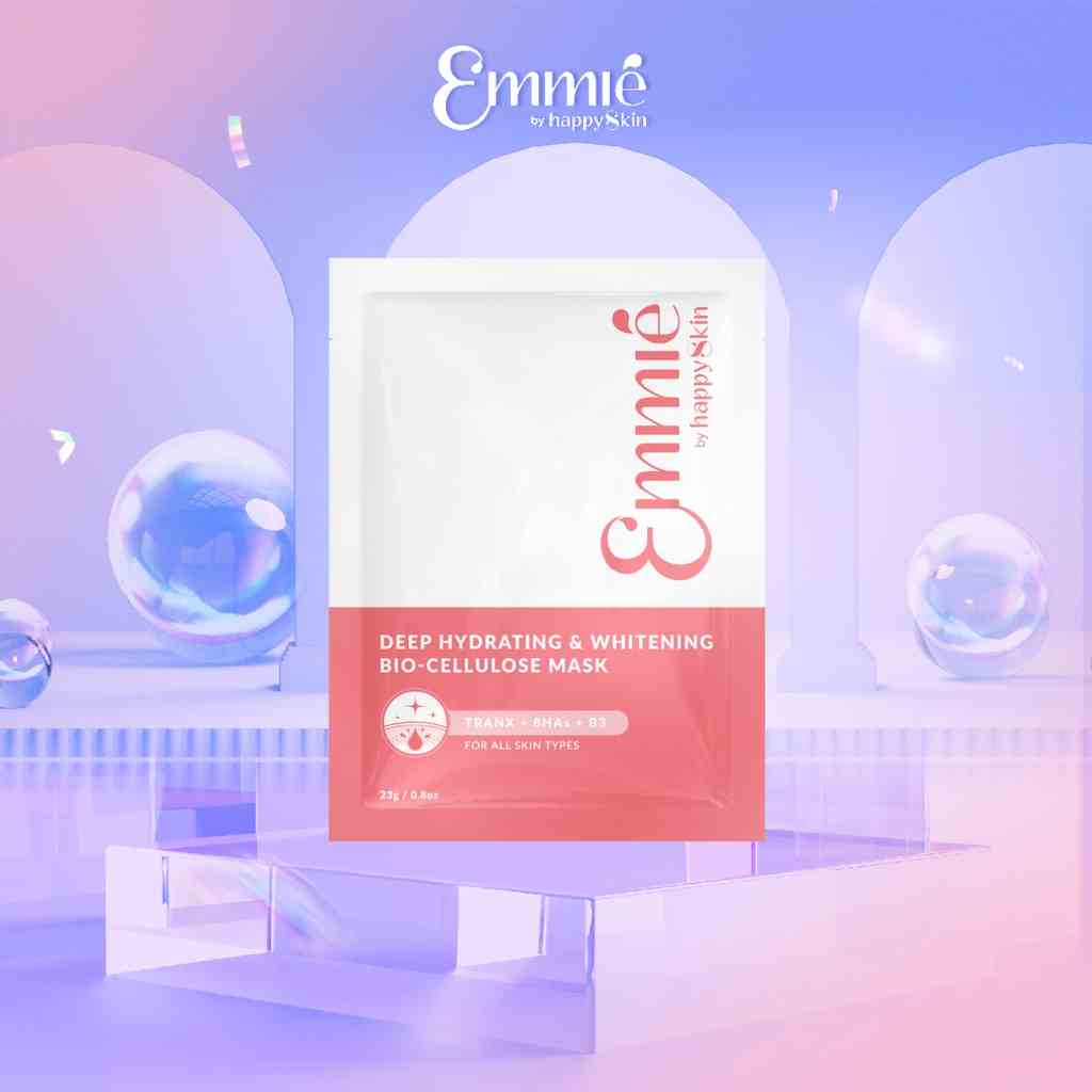 [GIFT] 2 Mặt Nạ Dưỡng Trắng Super Hydrating & Whitening Bio Cellulose Mask Emmié by HappySkin