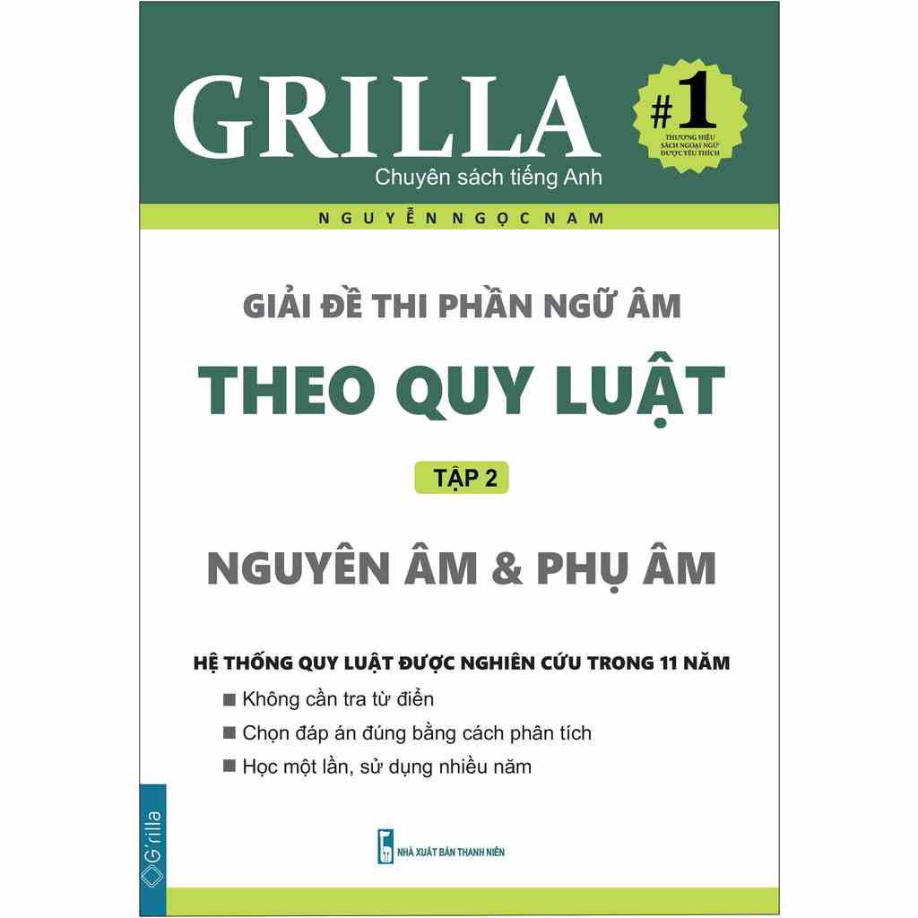 Sách - Giải đề thi phần ngữ âm theo quy luật tập 2 - Chọn đáp án đúng bằng cách phân tích - Kèm app học miễn phí