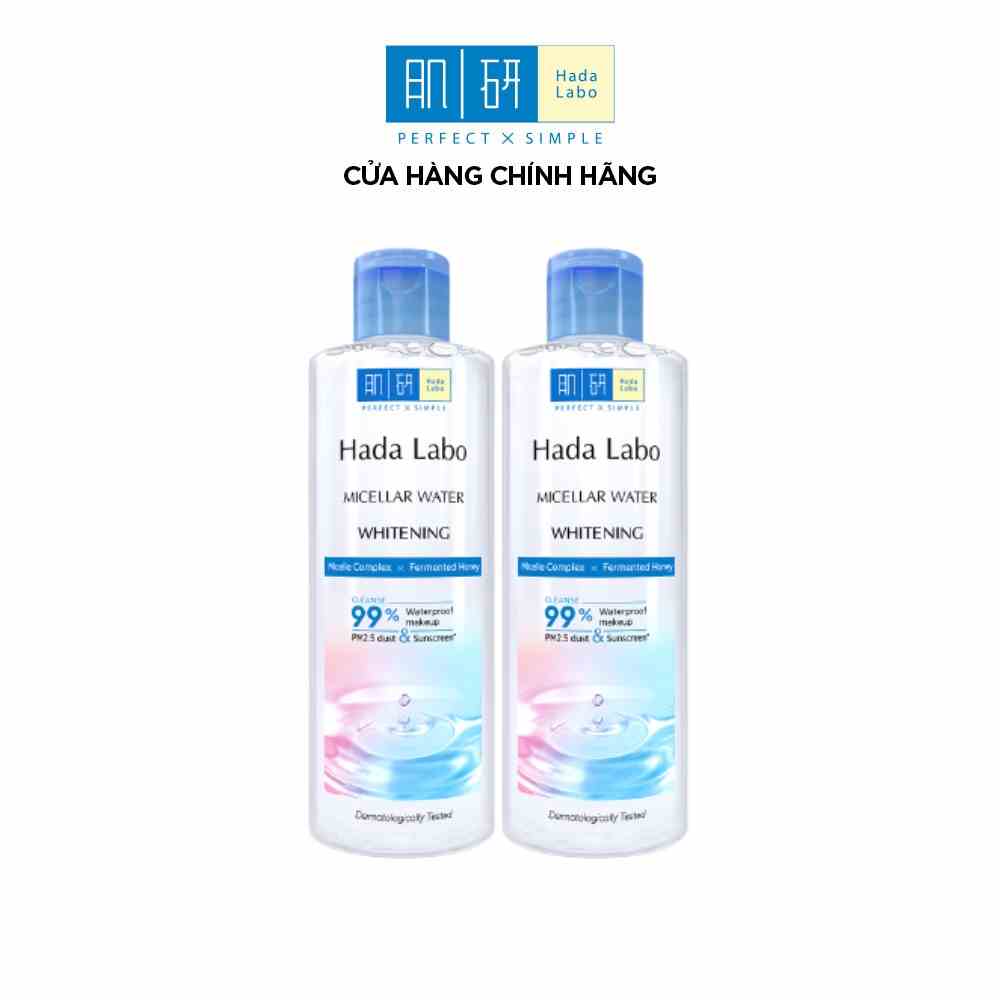 [VB] Combo 2 Nước tẩy trang sạch sâu dưỡng trắng Hada Labo Micellar Water Whitening 240ml/chai