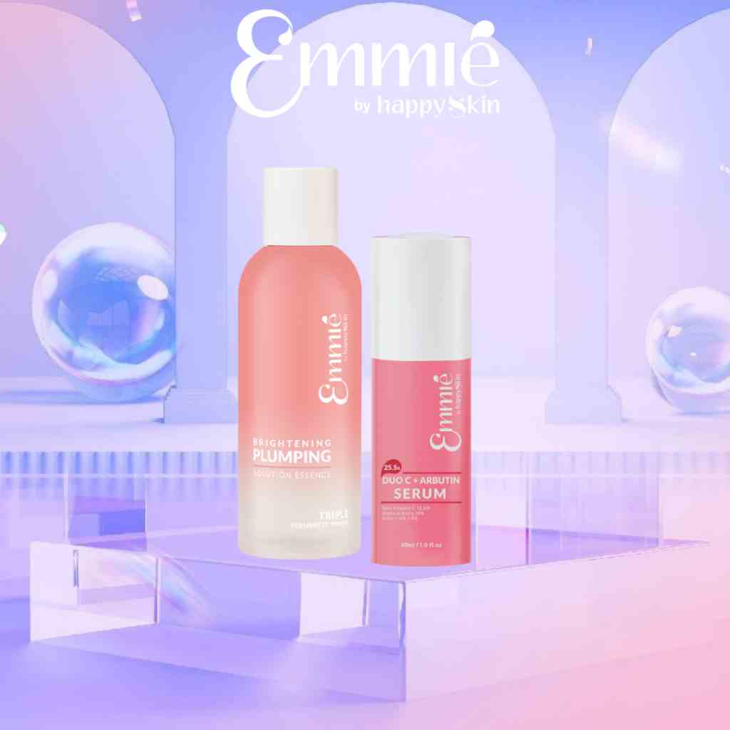 Combo Dưỡng Sáng Căng Mịn: Nước Thần + Serum C Emmié By HappySkin