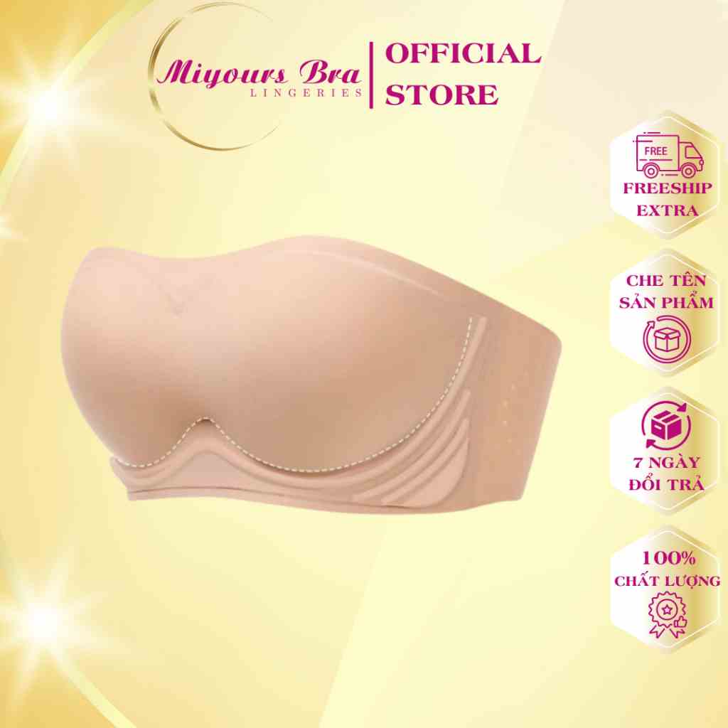 Áo cup Miyours Fashion & More, áo lót quây AC339 chất su đúc chống tuột, không gọng nâng đẩy ngực chắc chắn