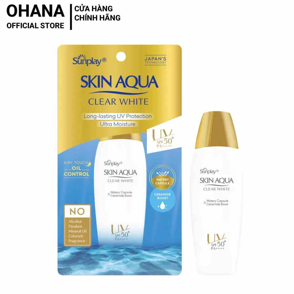 Sữa Chống Nắng Dưỡng Da Trắng Mịn Sunplay Skin Aqua Clear White SPF50+ PA++++ (25g/55g)