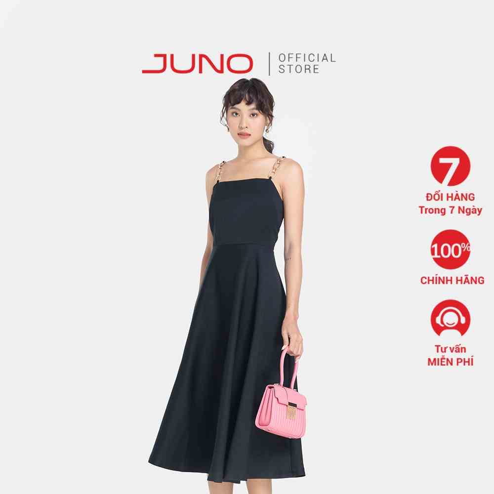 Đầm Midi Nữ JUNO Thời Trang 2 Dây Mắt Xích JNDLU027