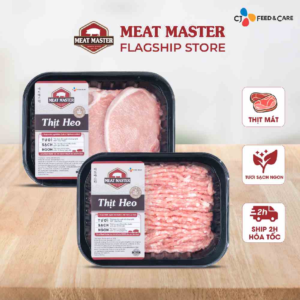 [Mã BMLTB200 giảm đến 100K đơn 499K] Combo Heo tiết kiệm Thịt xay - Cốt lết Meat Master (400 G)