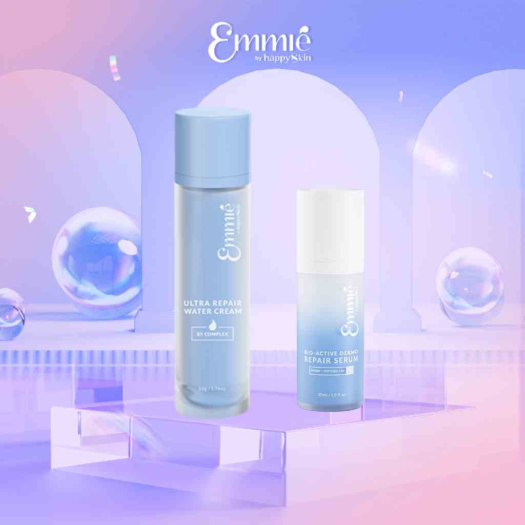 Combo phục hồi da: Kem dưỡng ẩm B5 Complex + Serum sinh học B5 phục hồi đa tầng Emmié dành cho mọi loại da